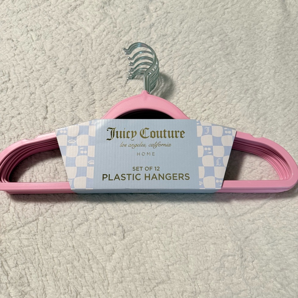 Juicy Couture Pink Plastic Hangers Set of 12